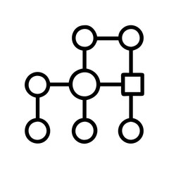 network diagram icon, network diagram line art - simple line art of network diagram, perfect for network diagram logos and icons