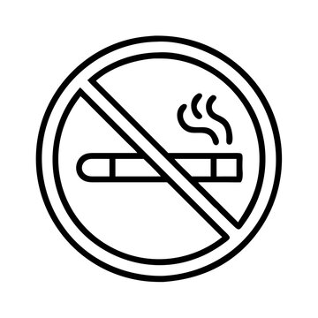 recommend clip art: no smoking icon, no smoking line art - simple line art of no smoking, perfect for no smoking logos and icons
