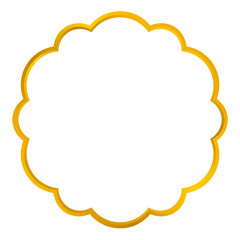 Aesthetic gold metallic frame