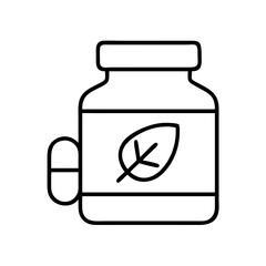 nutritional supplement icon, nutritional supplement line art - simple line art of nutritional supplement, perfect for nutritional supplement logos and icons