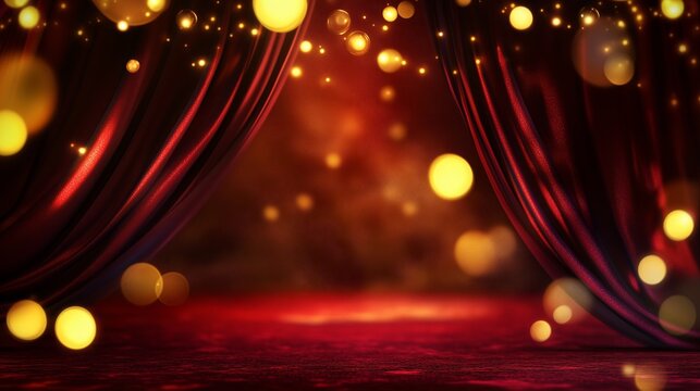 Vibrant circus themed background with radiant lights creating an enchanting atmosphere for performances and festivities