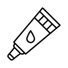 oil paint tube icon, oil paint tube line art - simple line art of oil paint tube, perfect for oil paint tube logos and icons