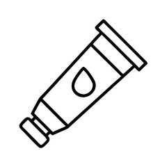 oil paint tube icon, oil paint tube line art - simple line art of oil paint tube, perfect for oil paint tube logos and icons