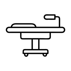 operating table icon, operating table line art - simple line art of operating table, perfect for operating table logos and icons