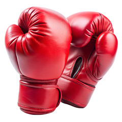 red boxing glove isolated on white background. Transparent PNG