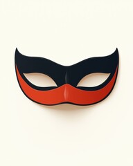 abstract flat art mask icon,Flat Art Style Icon of Mask Isolated on White - Modern Flat Art Mask Icon, Clean Flat Style Mask Design, Minimalist Flat Mask Icon on White Background