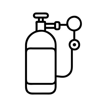 recommend clip art: oxygen cylinder icon, oxygen cylinder line art - simple line art of oxygen cylinder, perfect for oxygen cylinder logos and icons