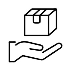 package handling icon, package handling line art - simple line art of package handling, perfect for package handling logos and icons