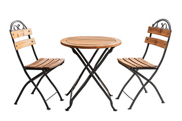 two outdoor  chairs and table