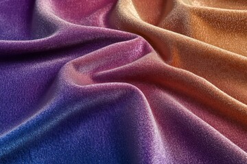 Velvet fabric with a deep gradient of colors and a softly glowing texture