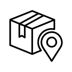package tracking icon, package tracking line art - simple line art of package tracking, perfect for package tracking logos and icons