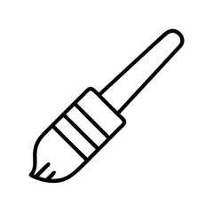 paintbrush icon, paintbrush line art - simple line art of paintbrush, perfect for paintbrush logos and icons
