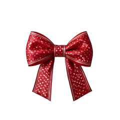 Red ribbon bow.