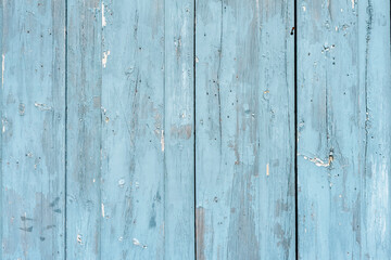 Light blue painted wooden planks