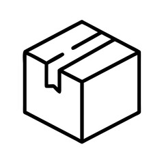parcel icon, parcel line art - simple line art of parcel, perfect for parcel logos and icons