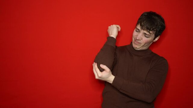 Attractive young man with health problems.