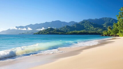 Fototapeta premium Tranquil Tropical Beach Scene