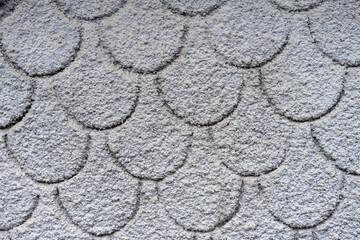 Decorative plaster on the wall