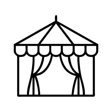 recommend clip art: party tent icon, party tent line art - simple line art of party tent, perfect for party tent logos and icons