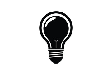 Lamp bulb icon vector art silhouette illustration design  