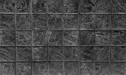 Seamless pattern square of black tile background., wall or Grunge wallpaper. Surface and retro vintage style, Geometric. and shape.