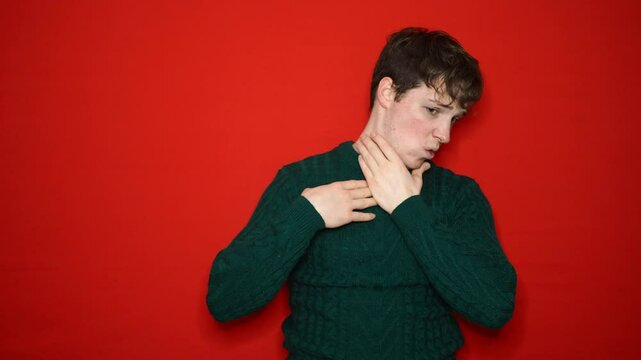 Attractive young man with health problems.