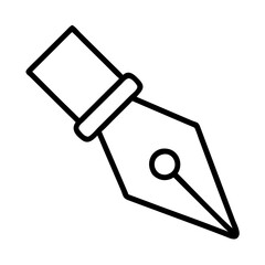 pen icon, pen line art - simple line art of pen, perfect for pen logos and icons
