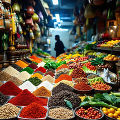 colorido mercado tradicional