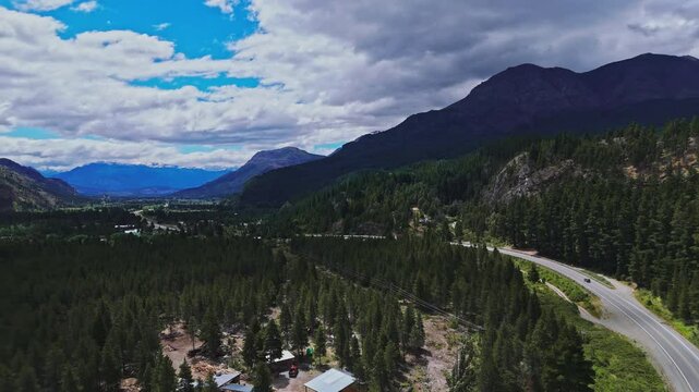 An impressive mountain road. Follow the winding road as it weaves through lush forests and past quaint cabins, revealing stunning vistas of the surrounding peaks. 22.01.2025