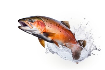 Fish animal white background freshness