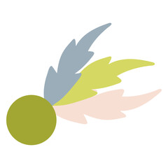 Cat Feather Toy, ball toy with feather vector