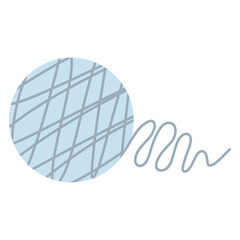 Blue skein of thread vector illustration