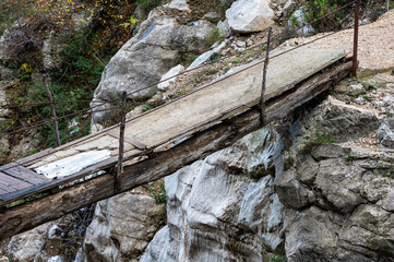 The Bovilla canyon and Tërkuzë river in Albania