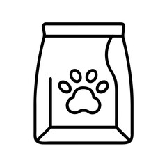 pet food bag icon, pet food bag line art - simple line art of pet food bag, perfect for pet food bag logos and icons