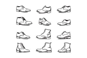 Hand-Drawn Shoe Illustrations for Fashion Design