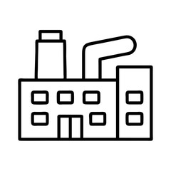 pharmaceutical factory icon, pharmaceutical factory line art - simple line art of pharmaceutical factory, perfect for pharmaceutical factory logos and icons