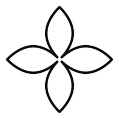 Flower Shape Flat Icon Isolated On White Background