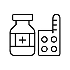 pharmaceuticals icon, pharmaceuticals line art - simple line art of pharmaceuticals, perfect for pharmaceuticals logos and icons