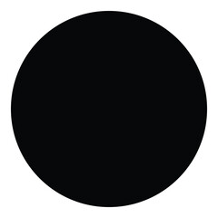 Minimalist Circle Flat Icon Isolated On White Background