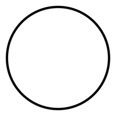 Minimalist Circle Flat Icon Isolated On White Background