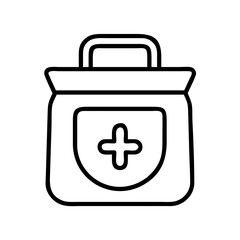 pharmacy bag icon, pharmacy bag line art - simple line art of pharmacy bag, perfect for pharmacy bag logos and icons