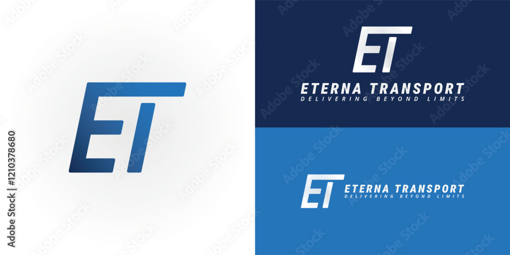 Aufkleber the dynamic logo design features the initials et elegantly intertwined, creating a unique and visual
