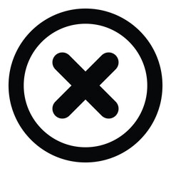 Fototapeta premium Cancel Shape Flat Icon Isolated On White Background