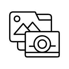 photography icon, photography line art - simple line art of photography, perfect for photography logos and icons