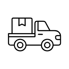 pickup icon, pickup line art - simple line art of pickup, perfect for pickup logos and icons