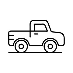 pickup icon, pickup line art - simple line art of pickup, perfect for pickup logos and icons