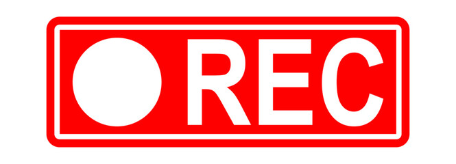 Recording Buttons Record Button Vector Illustration Isolated on Transparent Backgrond