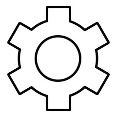 Gear Flat Icon Isolated On White Background