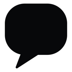 Speech Bubble Flat Icon Isolated On White Background