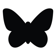 Elegant Butterfly Flat Icon Isolated On White Background